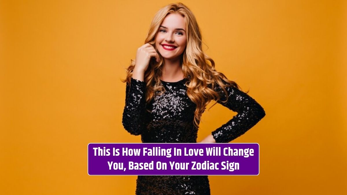Falling in love will change you, based on your zodiac sign, even for the beautiful girl smiling in a black dress.