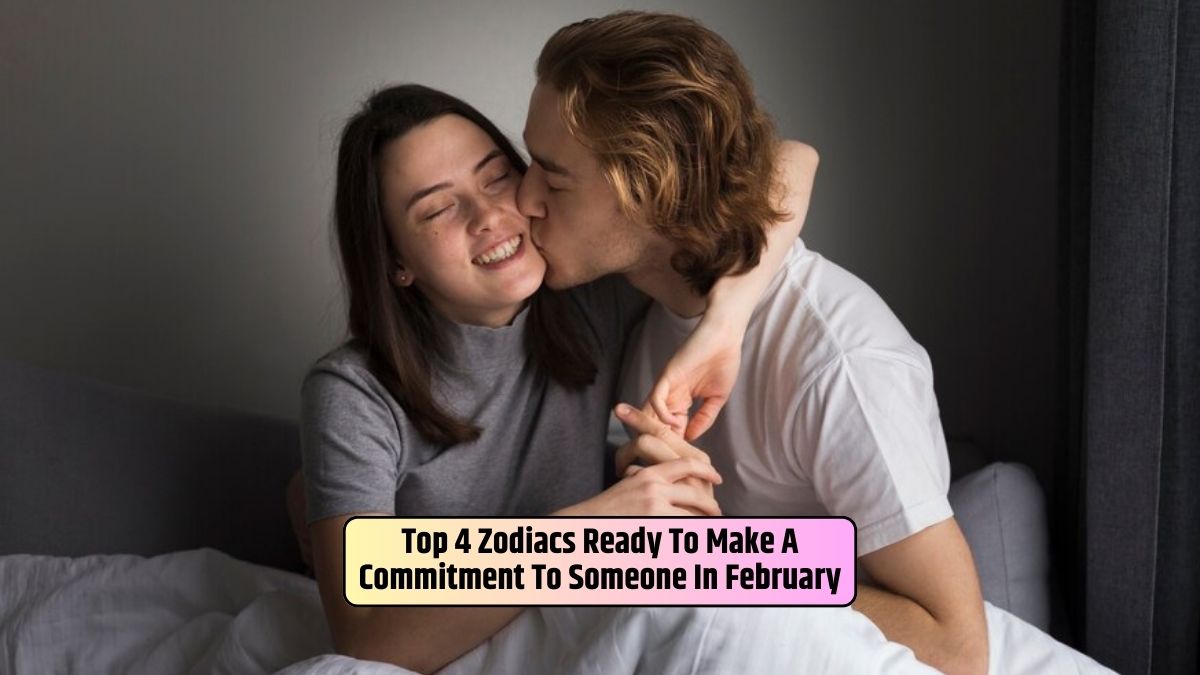 Kissing his girl, the boyfriend is ready to make a commitment to someone special in February, embracing love.