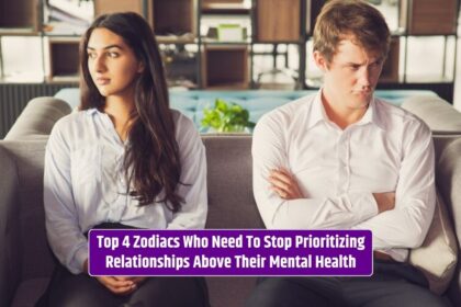 The couple not facing each other needs to stop prioritizing relationships above their mental health for balance.