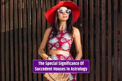 In the sunshine, the modern girl wearing modern attire explores the special significance of succedent houses in astrology.