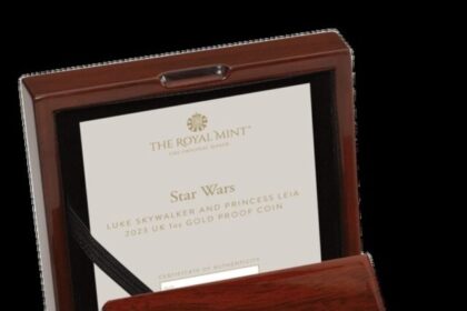 Star Wars, Luke Skywalker, Princess Leia, Royal Mint, UK coins, numismatic, 40th anniversary, Return of the Jedi, iconic duo, sci-fi collector,